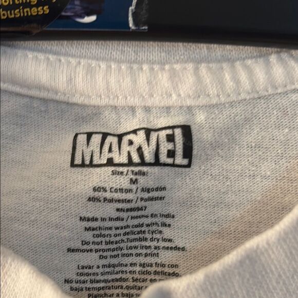 Kids Marvel White Graphic Tee Size M - Picture 2 of 4